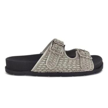 Imagem de Papete Usaflex Feminina Couro Com Fivelas Silver AM2500-Feminino