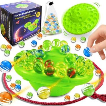 Imagem de Jogo de tabuleiro TitTees Marble Balance com 60 bolas de vidro 8-12