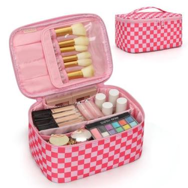 Imagem de Bolsa de maquiagem OCHEAL Bolsa de cosméticos portátil de grande capac