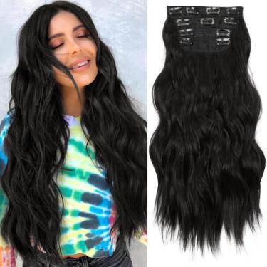 Imagem de Clip em extensões de cabelo sintéticas KookaStyle Long Wavy 20cm