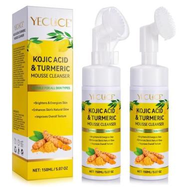 Imagem de Pacote com 2 mousse de limpeza de açafrão, limpador facial com ácido k