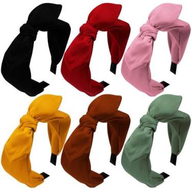 Imagem de Bandanas Jaciya Knotted Bow para mulheres e meninas (6 peças)