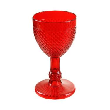 Imagem de taça agua 320ml vermelha acrílica - Mirandinha