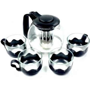 Imagem de Chaleira Bule Infusor 1L E 4 Xícaras Inox Cozinha Jarra