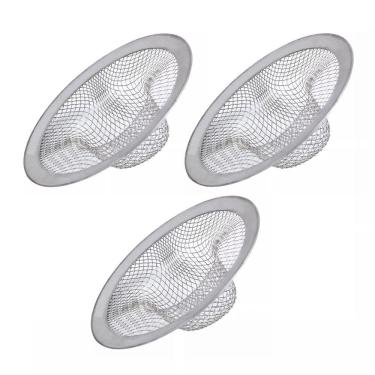 Imagem de Kit 3 Ralinho Para Pia Cozinha Tanque Inox Top 1/2 52Mm