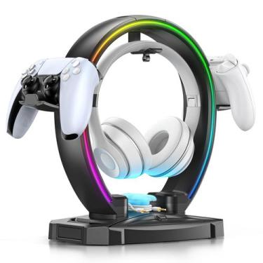 Imagem de Suporte de fone de ouvido e controlador KDD RGB com 9 modos de luz