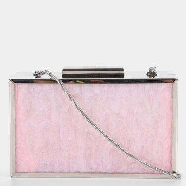 Imagem de Clutch Santa Lolla Metal Alça Removível Feminina, Rosa claro, Único