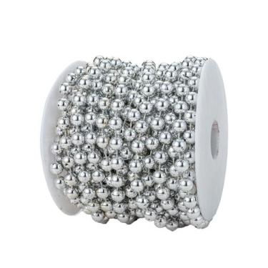 Imagem de Beads Garland YoungJewl Faux Pearl 8 mm 10 m Silver Wedding