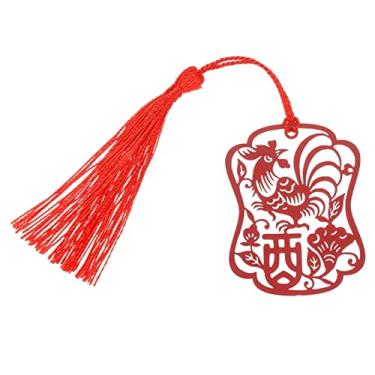 Imagem de Marcador de página 1 peça marcador de página de metal boi do zodíaco chinês estilo corte de papel clipe de livro para professores presente estudante material escolar marcador de livro de metal (cor: J
