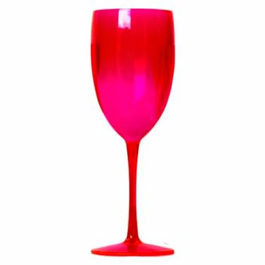 Imagem de Kit 15 Taças Vinho/Drink 420mL Acrílica - Aloha (Rosa Neon)