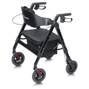 Imagem de Andador Rollator com Assento, Suporta até 204Kg, Leve e Resistente, Ideal para Idosos e Adultos Bariátricos, Dobrável e com Freios -