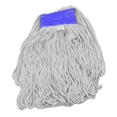 Imagem de Refil Mop Algodão Úmido 300 Gramas Cru Ponta Loop Bralimpia, Branco