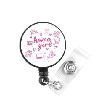 Imagem de Carretel de crachá para venda de imóveis, presente para mulheres, novos, imóveis, incentiva vendas imobiliárias (rosa imobiliário)