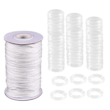 Imagem de IEUDNS Corda de Puxar para Persiana Romana de 55 Jardas, para Reforma Da Casa, Corda Branca, Faça Você Mesmo