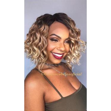 Imagem de Peruca Lace Front Fibra Futura Chantel Loira 1T/27 - 35 cm - Cia dos C