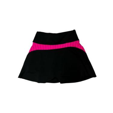 Imagem de Short Saia Academia Feminina Cintura Alta - WJU JEANS, M, Rosa
