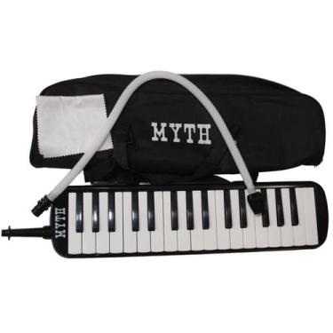 Imagem de Escaleta Preta 32 Teclas com Capa e 2 Bocais Spanking Myth - 607