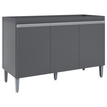 Imagem de Balcao Para Pia Sem Tampo 120 cm Manu Amendoa Branco REAJL Moveis