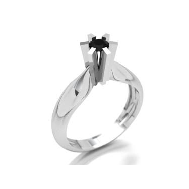 Imagem de Anel Solitario Prata 950 4mm Onix Entrega Imediata