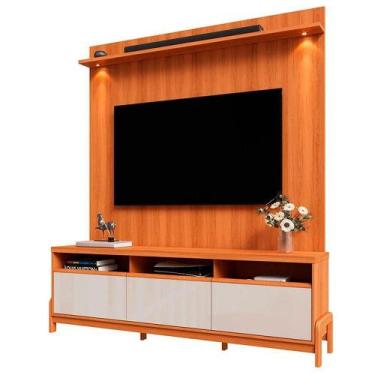 Imagem de Rack Bancada Com Painel 1 Porta 2 Gavetas Para Tv De Até 75 Viron Jequ