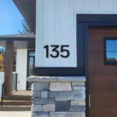 Imagem de Números de casa de 15 cm, número de casa autoadesivo, números de caixa de correio, números de casas modernas de acrílico para fora, números de endereço de porta de jardim, apartamentos de escritório