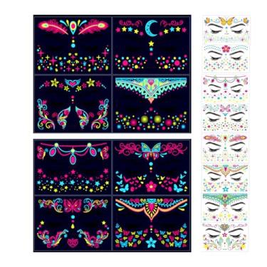 Imagem de Adesivos autoadesivos de maquiagem para decorações de festivais de carnaval