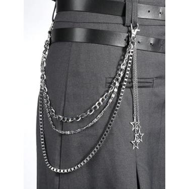 Imagem de Corrente de cintura dupla camada calça corrente moderna moda boho tops para mulheres, Medium, Metal não precioso, Sem Pedra Preciosa