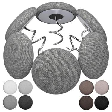 Imagem de MAICOBI Pinos de saias de cama, broches de botão cobertos de linho, pinos torcidos para capa de sofá, para saias de cama, alfinetes de estofamento, suportes de poltrona, capas de apoio de braço (12