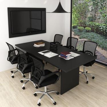 Imagem de Conjunto de Escritório com Mesa de Reunião 220cm e Painel Suspenso até