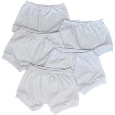 Imagem de Kit com 5 Shorts Liso MaGi Baby, P, Branco