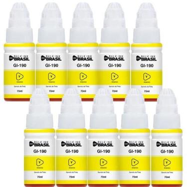 Imagem de Kit 10 Tintas Para G3110, G3111, G4100 G2100 G2110 Gi-190 - Bulk Ink D