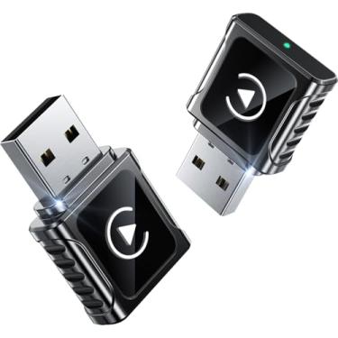 Imagem de JDG Adaptador CarPlay sem fio, converte CarPlay com fio para sem fio, para carros com Apple Carplay com fio integrado, design super mini USB adaptador de reprodução de carro para iPhone, (preto)