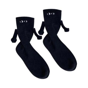 Imagem de Meias De Cano Médio Respiráveis E De Alta Elasticidade Com Ímãs Para C