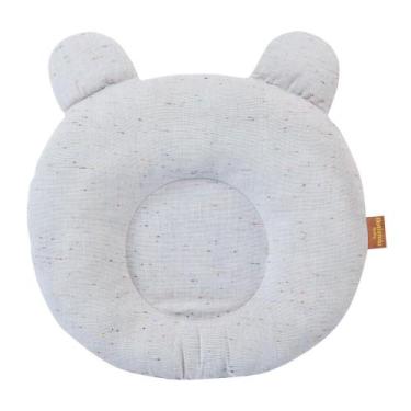 Imagem de Travesseiro Anatômico Linho Para Acomodar A Cabeça Do Bebê - 1 Peça - 