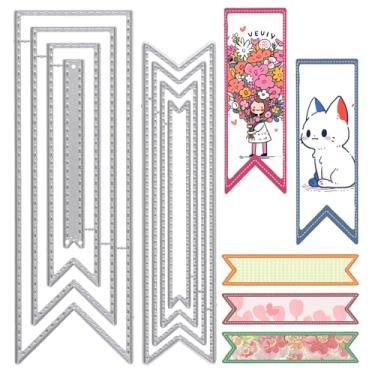 Imagem de Marcador de livros, moldes de corte de metal, faça você mesmo, modelo de gravação em relevo de aço carbono, estêncil, ferramenta de scrapbooking para artesanato em papel, materiais de fabricação de