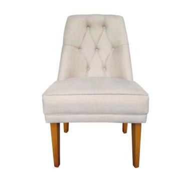 Imagem de Cadeira Para Sala De Jantar Escritório Estofada Berlim Retro Suede Porcelana Eli Móveis E Decoração