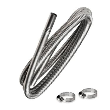 Imagem de HXBYX Tubo de escape interno de aço inoxidável de 2,5 cm, para aquecedor de ar de estacionamento, tanque de combustível, mangueira de ventilação de gás diesel, comprimento: 300/200/150/100/60 cm (300