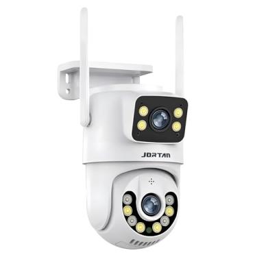 Imagem de Câmera de Segurança Externa Wi-Fi 4MP Dupla Lente PTZ (3,6mm+6mm) com Visão Noturna Colorida, Rastreamento de Objetos, Áudio Bidirecional, H.265, App YOOSEE