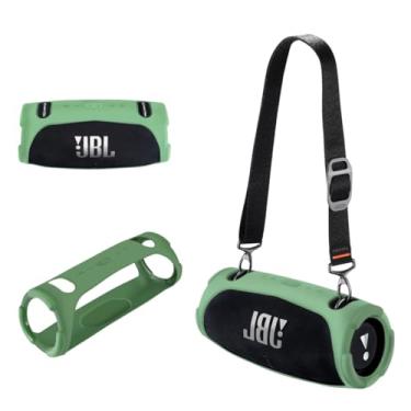Imagem de Capa de silicone compatível com alto-falante Bluetooth portátil JBL Xtreme 3, capa protetora de silicone à prova d'água para acessórios de alto-falante Bluetooth JBL Xtreme 3 (verde)