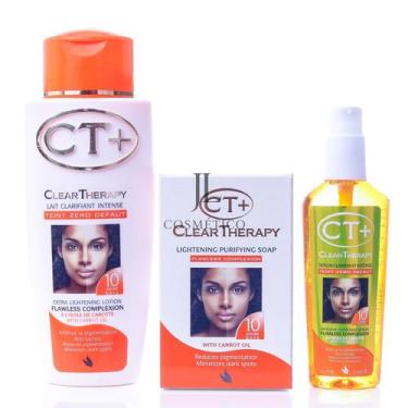 Imagem de Kit CREME Loção 300ml de terapia clara Ct CT óleo sabonete Clareador S