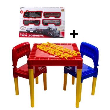 Imagem de Mesa Didática Tritec + Pista Locomotiva Emite Som 2 3 4 Anos - Tritec 