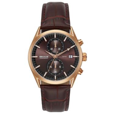 Imagem de Relógio Seculus Cronógrafo 77307gpsvrc3 Vidro Abaulado Couro Rosé