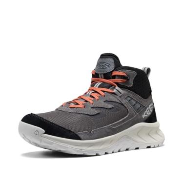Imagem de KEEN Bota masculina Hightrail de altura média, durável, leve, respirável, de couro, impermeável, para caminhada, ímã/tijolo queimado, tamanho 40