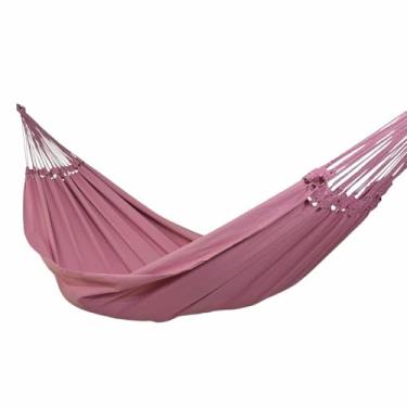 Imagem de Rede de Dormir e Descanso Super Tijubana Casal Extra 100% Algodão Jaguaruana. (Rosa Seco)