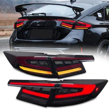 Imagem de Archaic Conjunto de luzes traseiras de LED para Honda Civic 2022-up Hatchback/Type R, lâmpada traseira sequencial de seta para 11ª geração FL1/FL2/FL4/FL5, luzes traseiras dinâmicas, par, LED vermelho