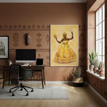 Imagem de Quadro Decorativo Oxum - Orixá Feminina - 70X50Cm - Quadros On-Line