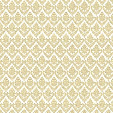 Imagem de Papel De Parede Arabesco Ouro E Branco Adesivo Sala Quarto - LRP