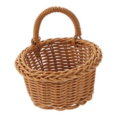 Imagem de Cesta decorativa feita à mão para pendurar na parede, cebola e alho, organizador de despensa para vegetais, frutas e cozinha, cesta de tecido para casa