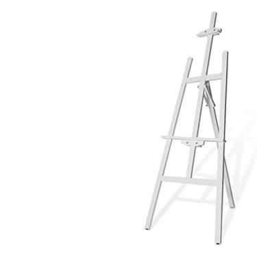 Imagem de CYYHGD Cavaletes brancos em forma de A suporte de pintura cavalete portátil dobrável para estúdio, cavalete para artistas, adultos e estudantes, 150 cm de altura