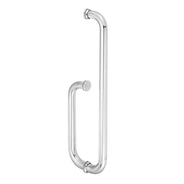 Imagem de Maçaneta de porta de chuveiro para banheiro, puxadores de porta de banho de substituição maçanetas de aço inoxidável (tamanho : 200 mm + 400 mm)